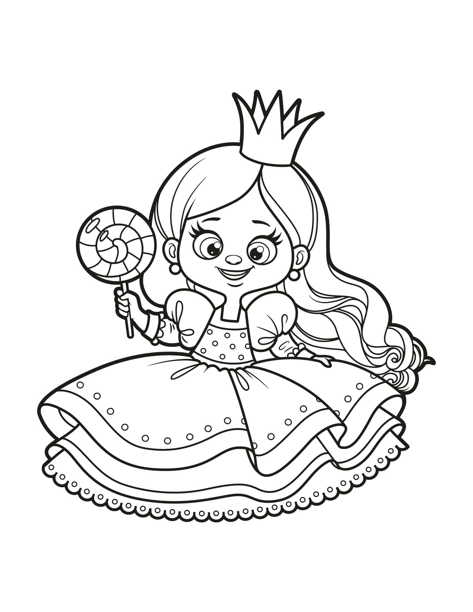 Gorgeous princess coloring pages for kids and adults