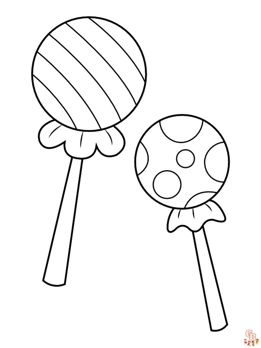 Sweeten up your day with free printable lollipop coloring pages