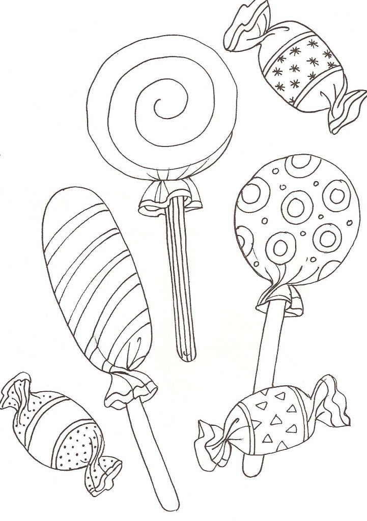 Lollipop coloring pages