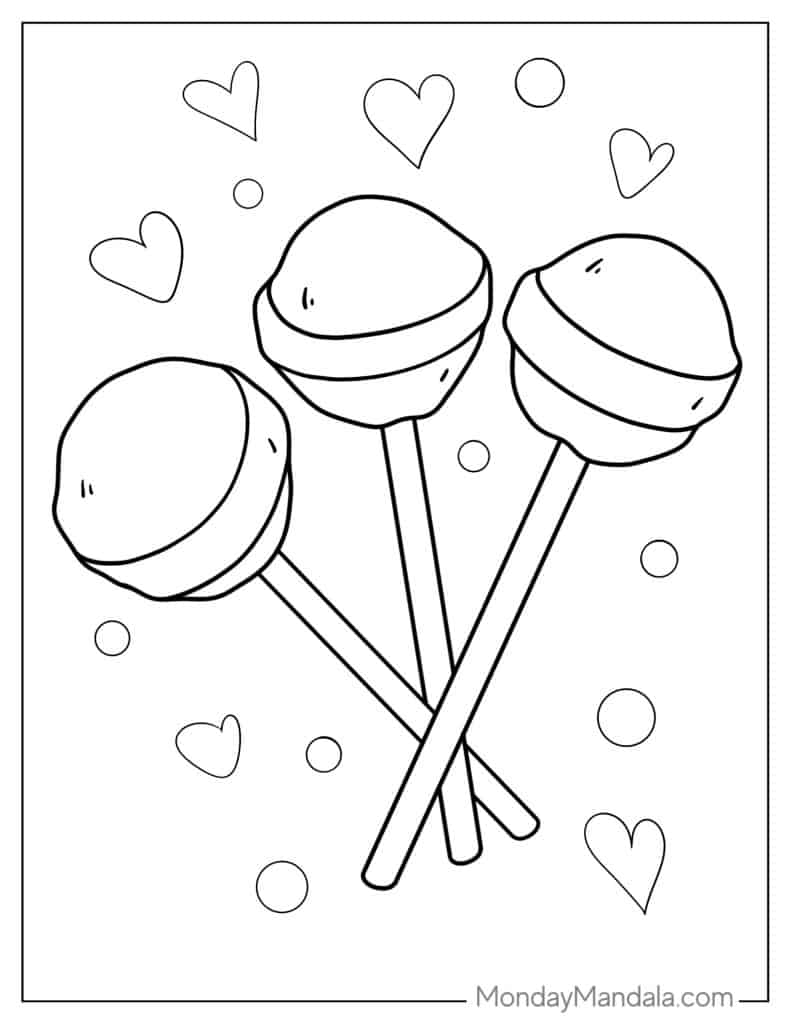 Lollipop coloring pages free pdf printables