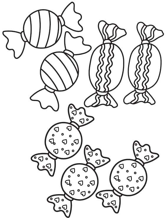 Candy coloring pages for kids printable candy coloring sheets lollipops coloring candy coloring book candy pdf candy activity pages