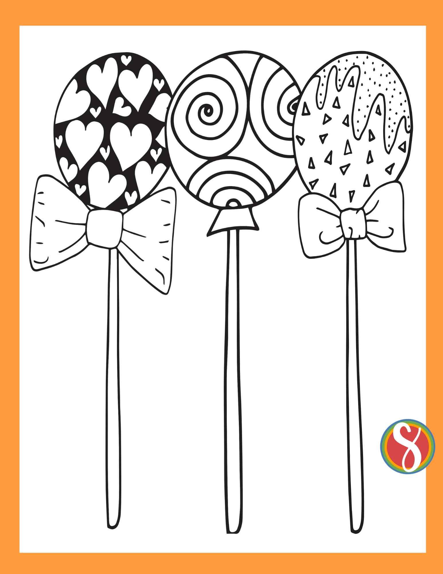 Free lollipop coloring page printables â stevie doodles