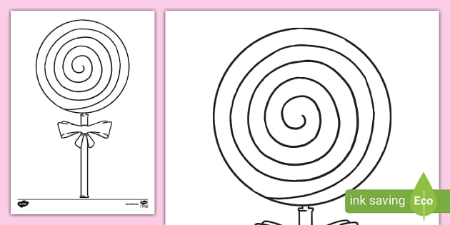 Lollipop template to colour lollipop colouring lollipop