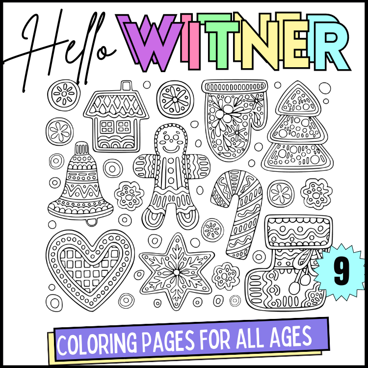 Christmas gingerbread vector coloring pages winter newyear doodle mandala made by teachers