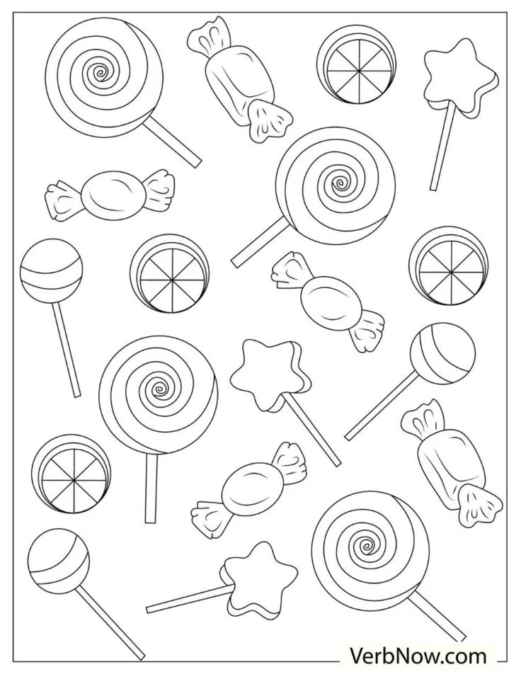 Free candy coloring pages for download printable pdf candy coloring pages coloring pages love coloring pages