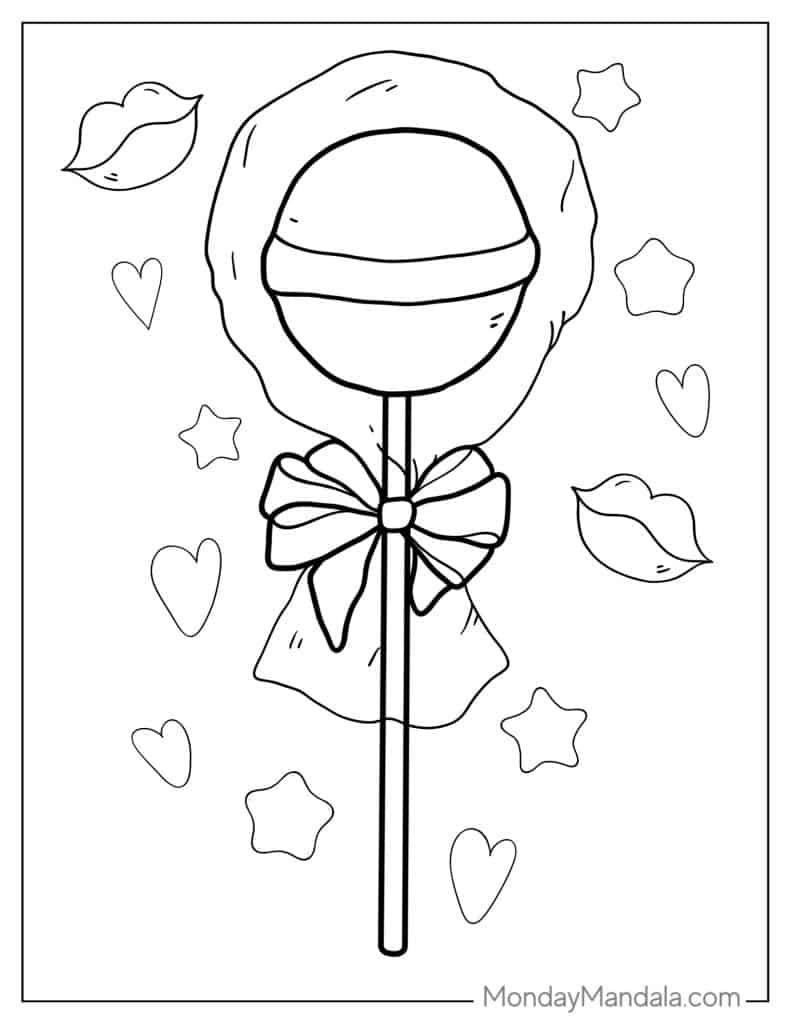 Lollipop coloring pages free pdf printables