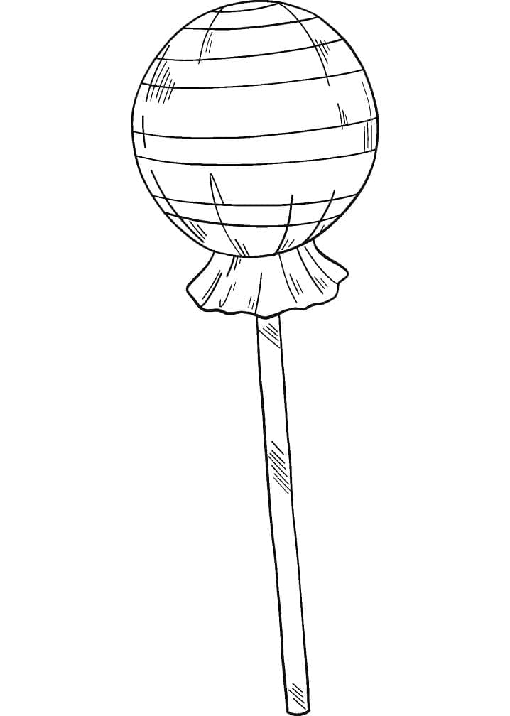 Lollipop printable coloring page