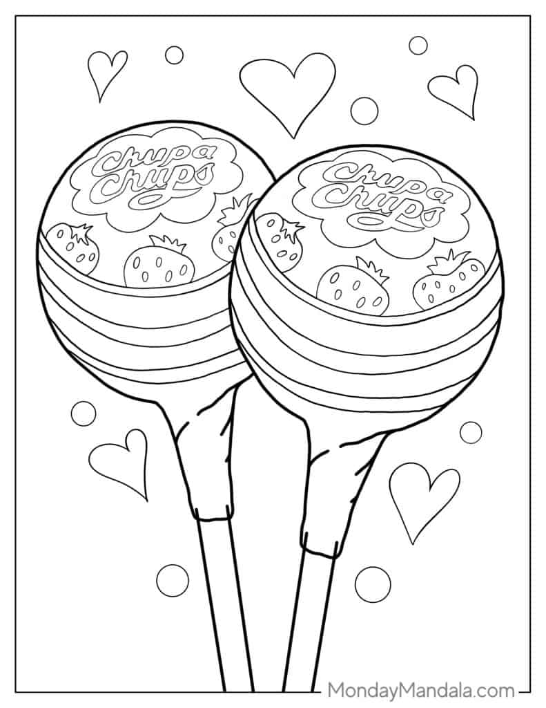 Lollipop coloring pages free pdf printables