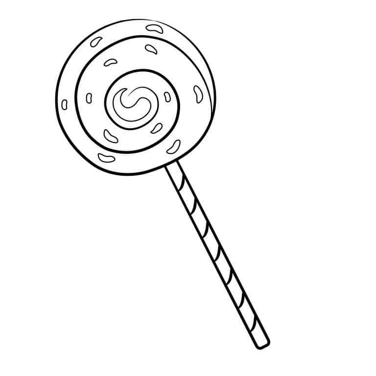 Lollipop printable coloring page