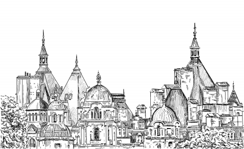 Sketch of london coloring page