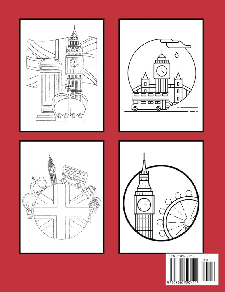 London coloring book for kids most popular london monuments place the funny way to discover london city travel coloring pages for kids gifts for london city lovers girls boys storgett