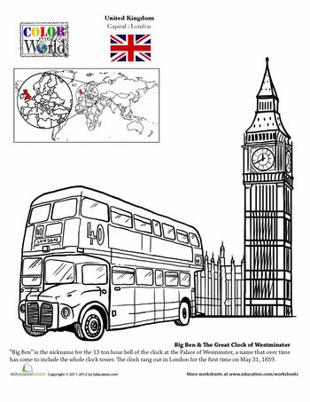 London coloring page world thinking day education world geography