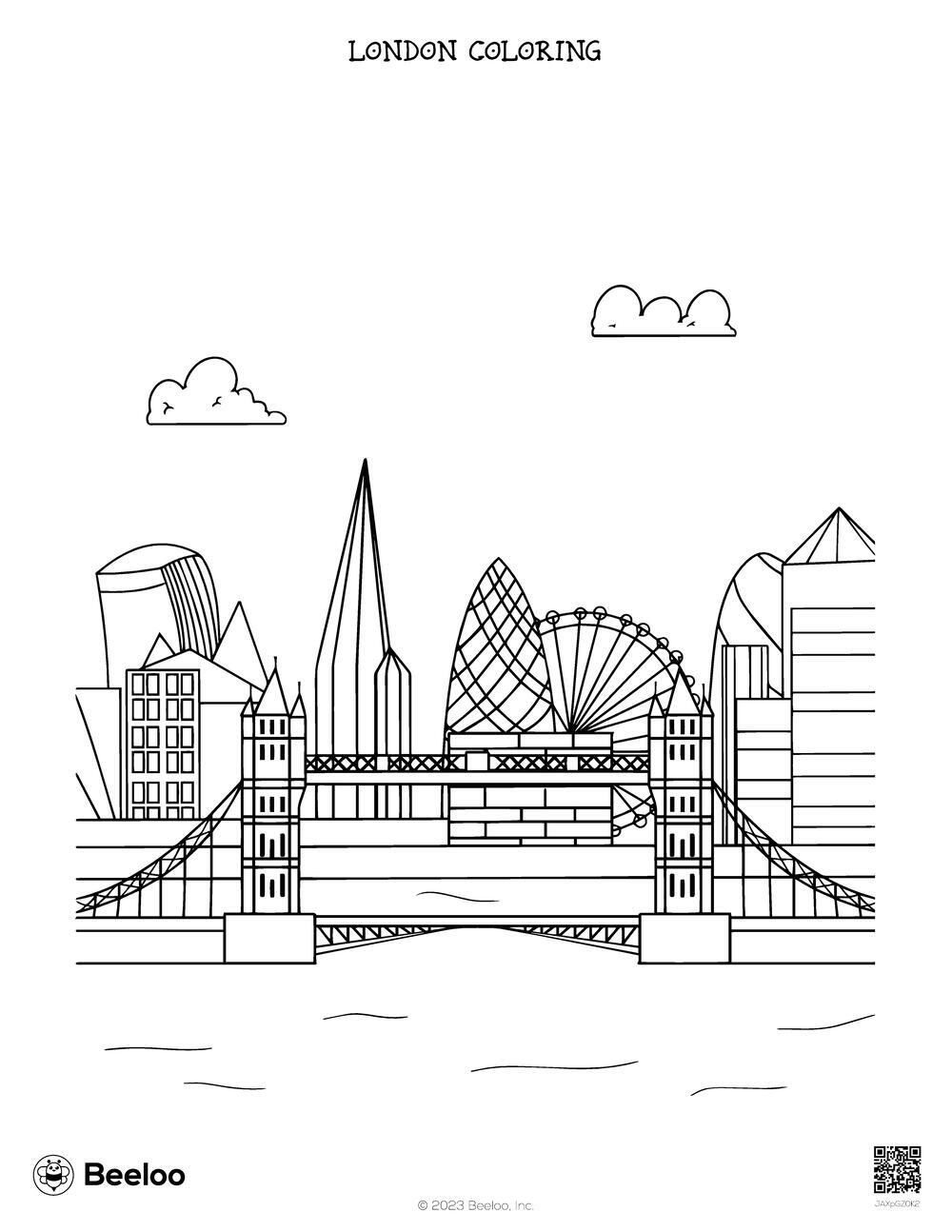 London coloring â printable crafts and activities for kids