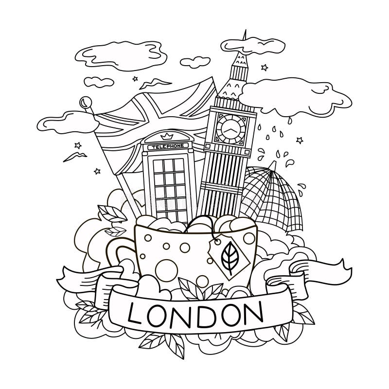 London coloring stock illustrations â london coloring stock illustrations vectors clipart