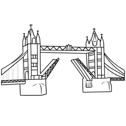 Tower bridge in london coloring page for kids