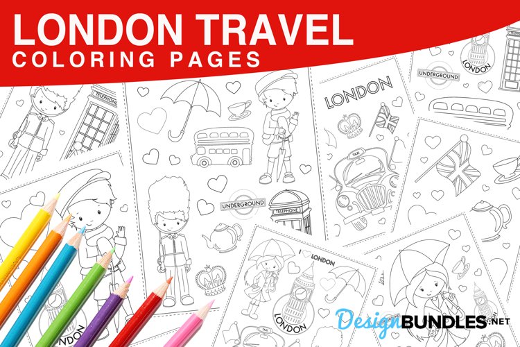London travel coloring pages