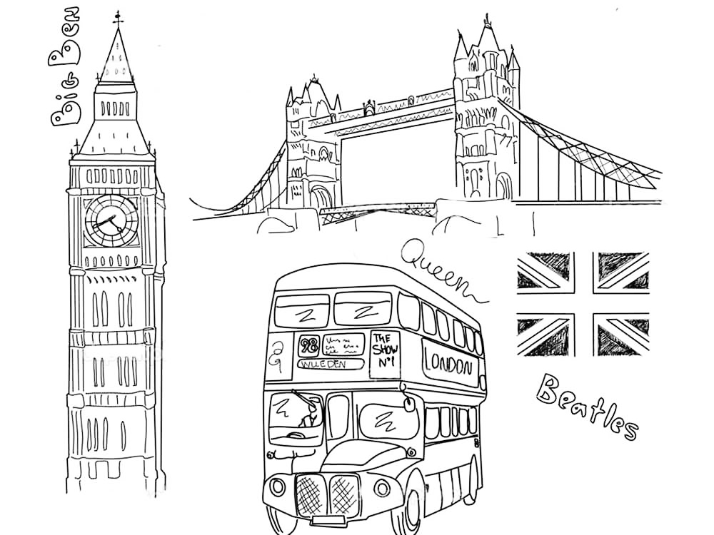 United kingdom coloring pages