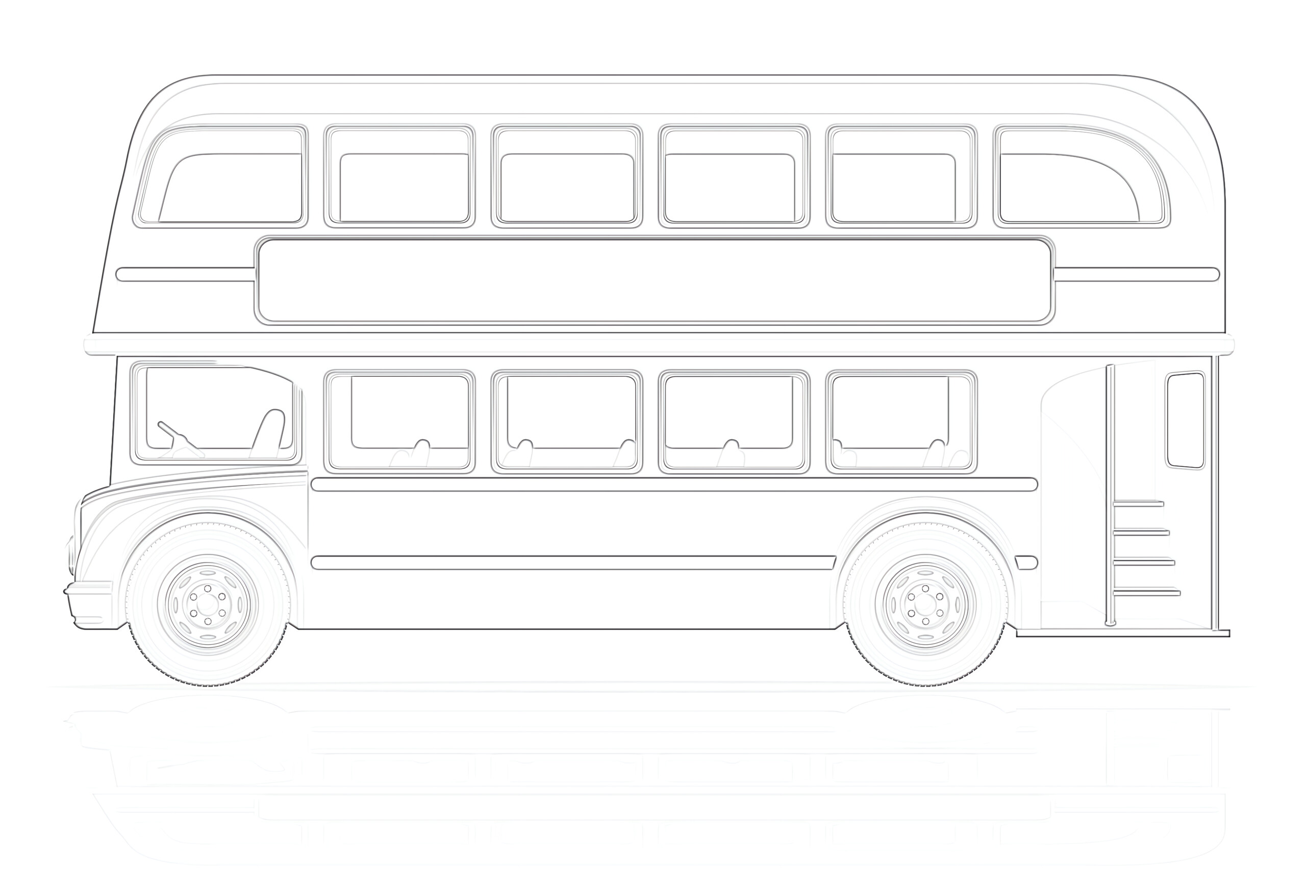 Printable london red bus coloring page