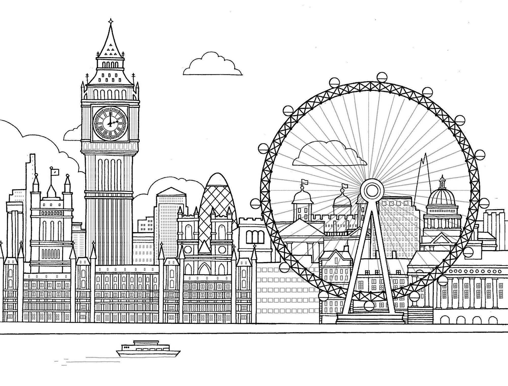 The london eye coloring page london drawing london eye coloring pages