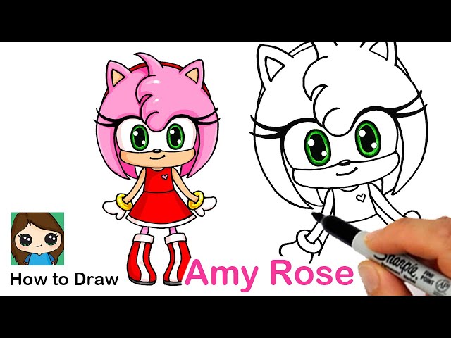 How to draw ay rose sonic the hedgehog