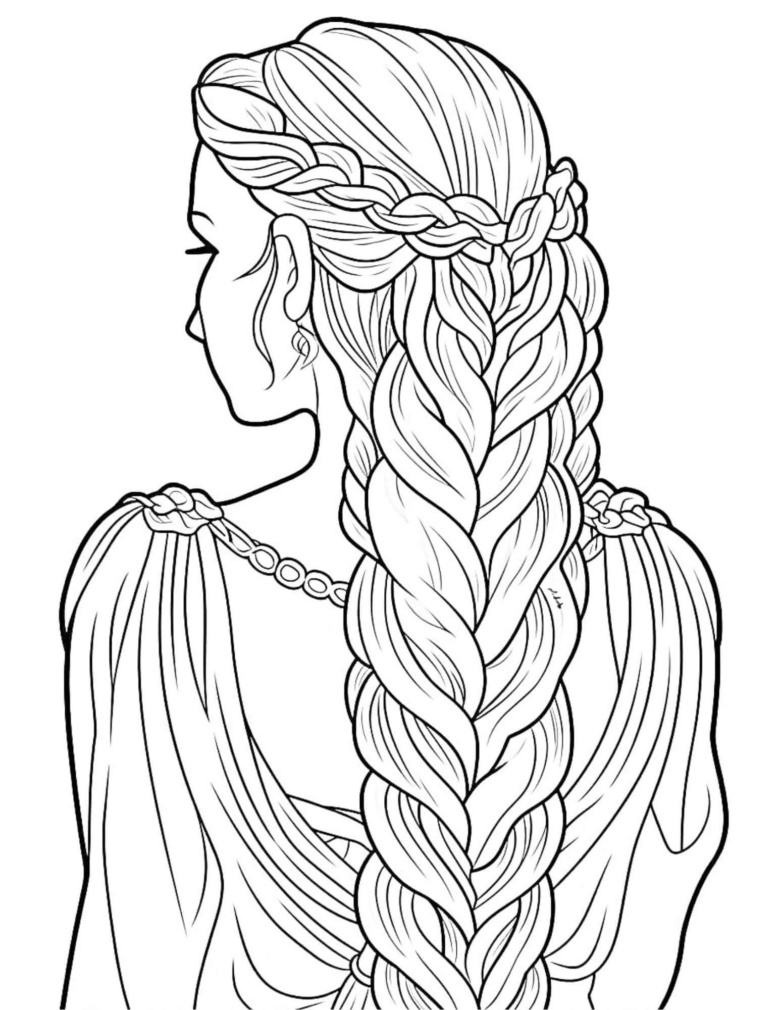 Gorgeous princess coloring pages for kids and adults