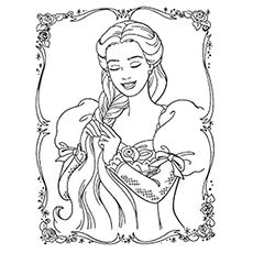 Beautiful rapunzel coloring pages for your little girl