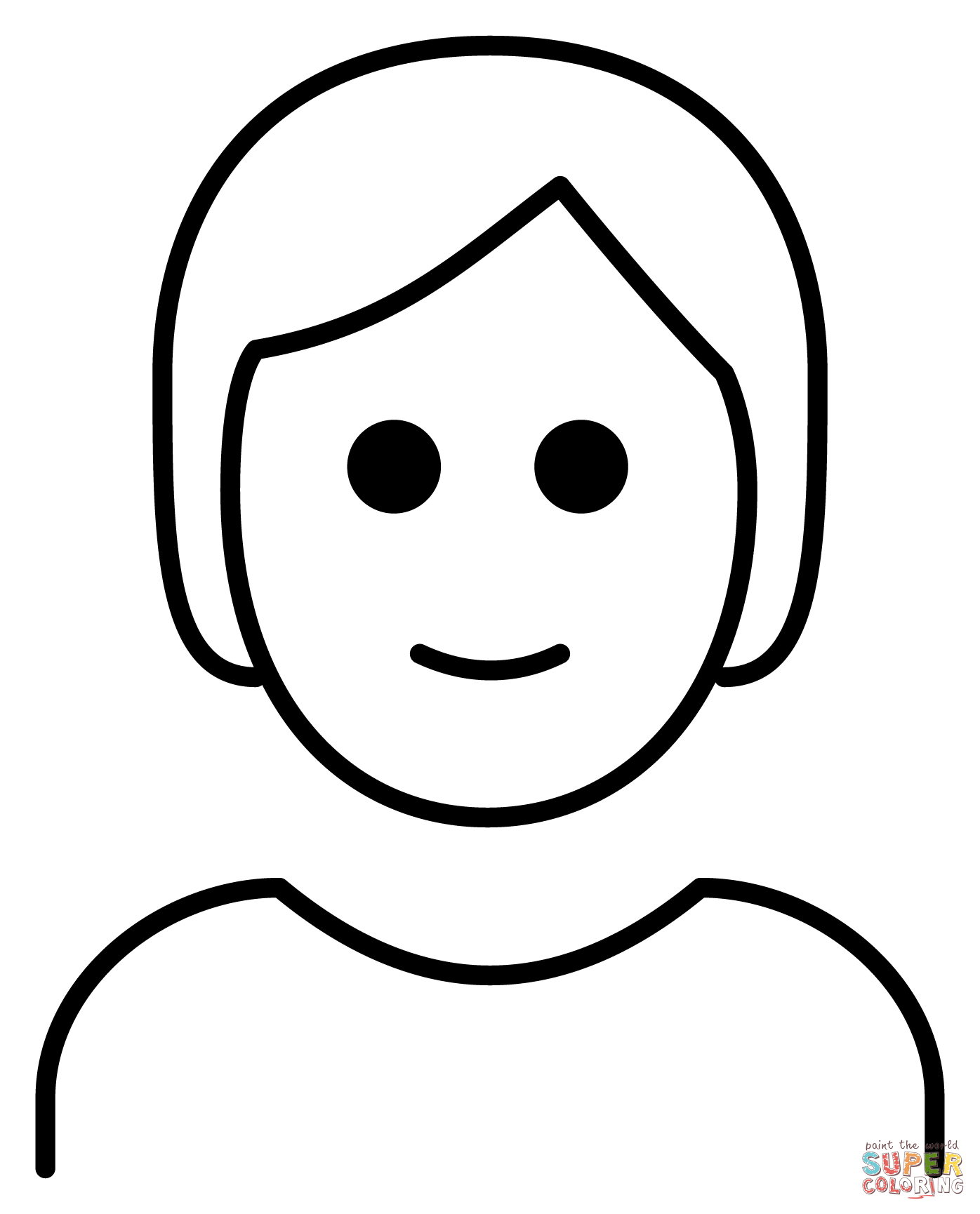 Person white hair emoji coloring page free printable coloring pages