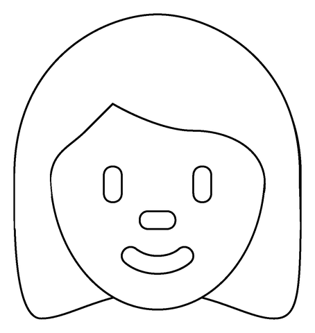 Woman red hair emoji coloring page free printable coloring pages