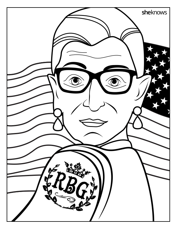 Printable ruth bader ginsburg coloring book â