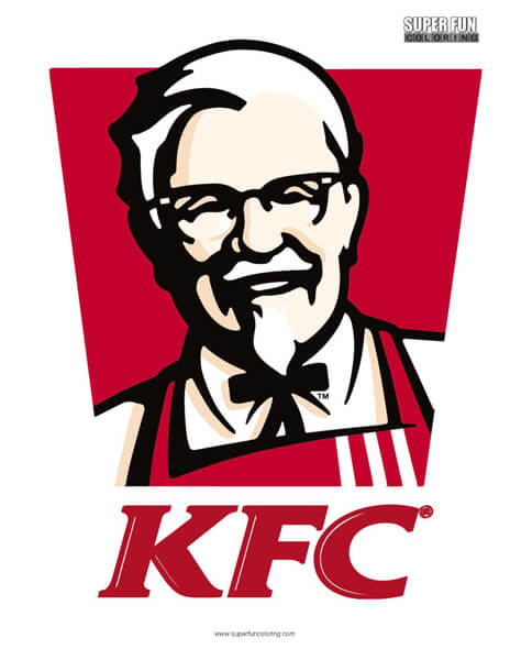 Kfc logo coloring page