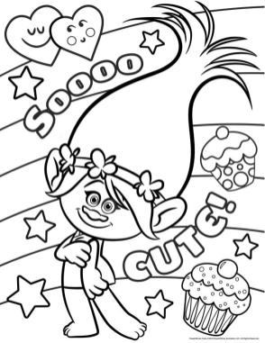 Free printable trolls coloring pages