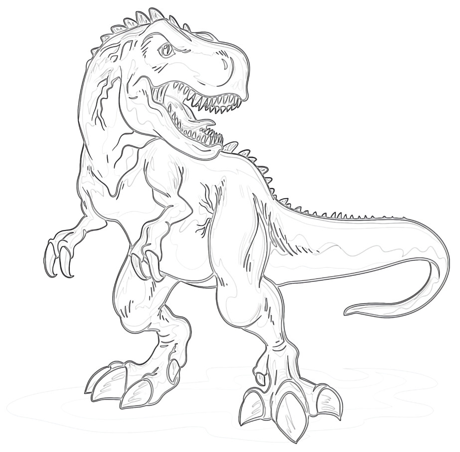 Printable tyrannosaurus rex coloring page