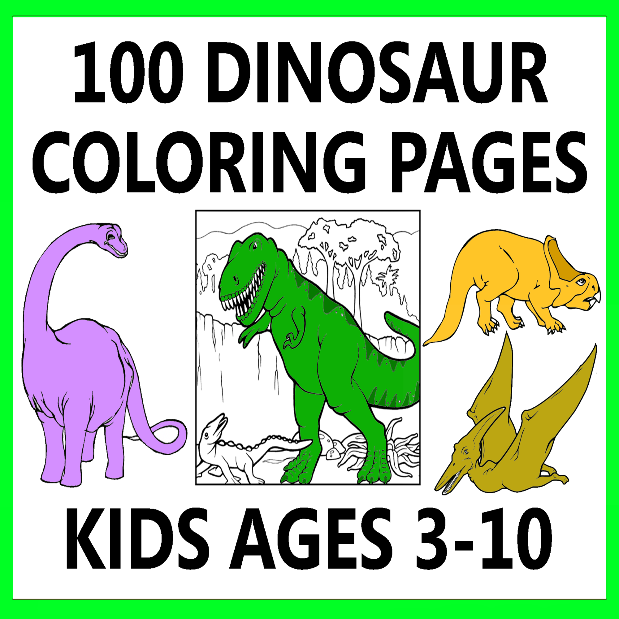 Dinosaur coloring book printable pages sheets made by teachers