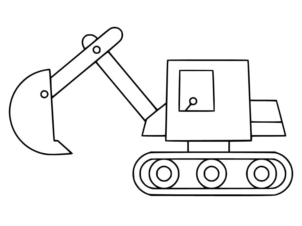 Excavator coloring pages