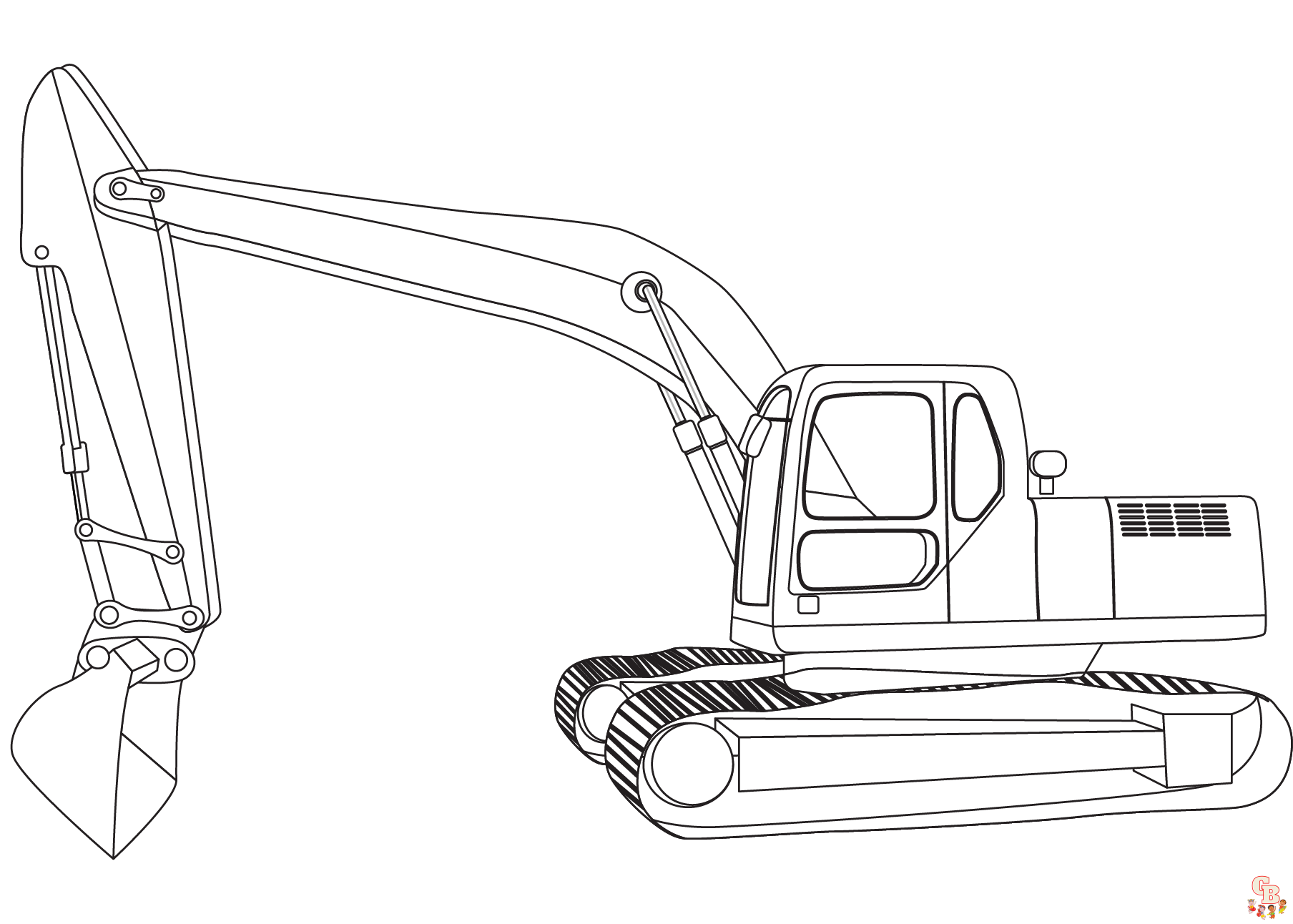 Enjoy coloring excavators with exciting excavator coloring pages