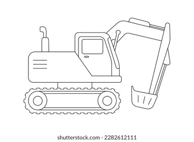 Best excavator coloring page royalty