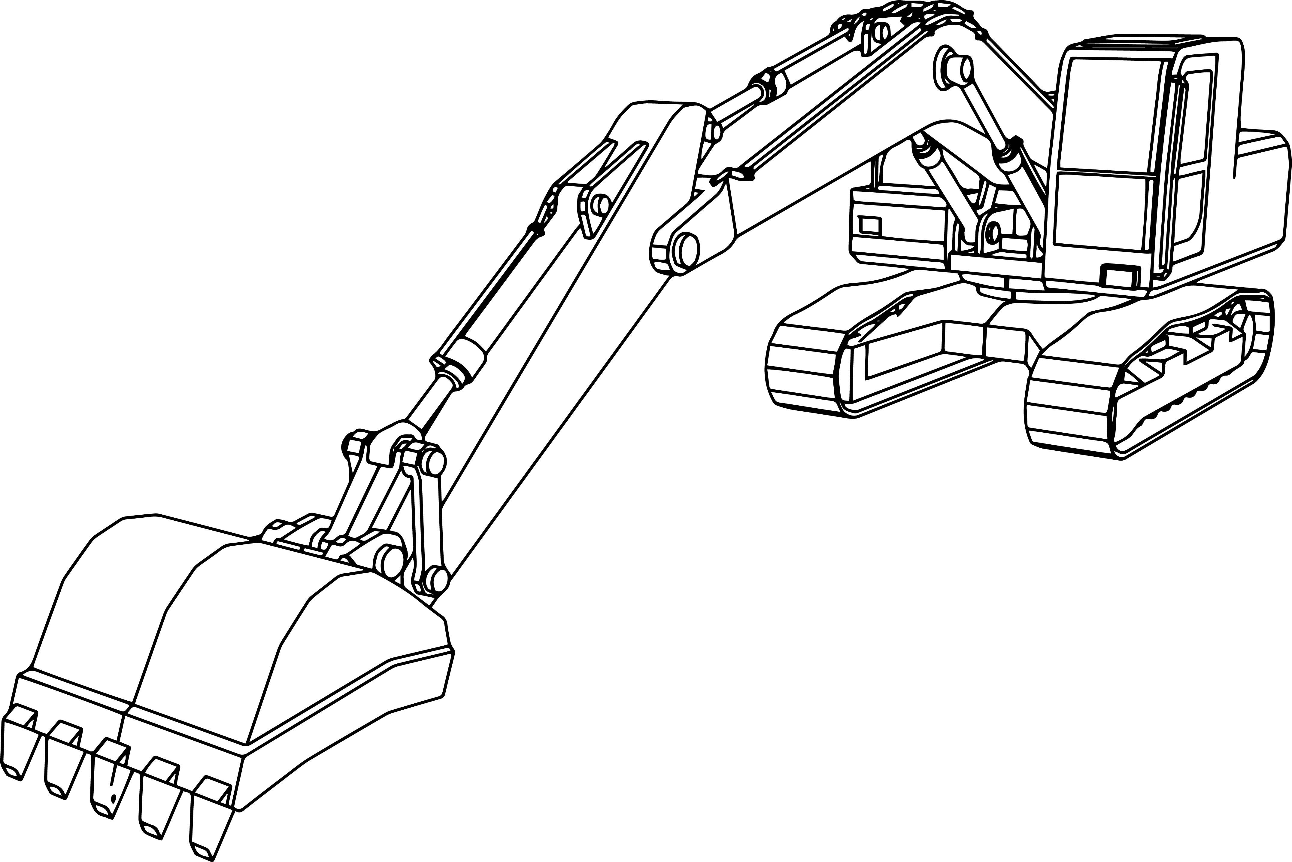 Awesome big excavator coloring page boyama sayfalarä