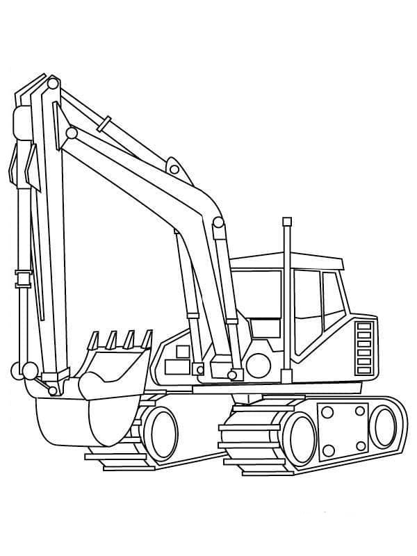 Excavator coloring pages