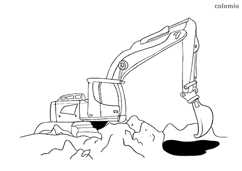 Excavators coloring pages free printable excavator coloring sheets