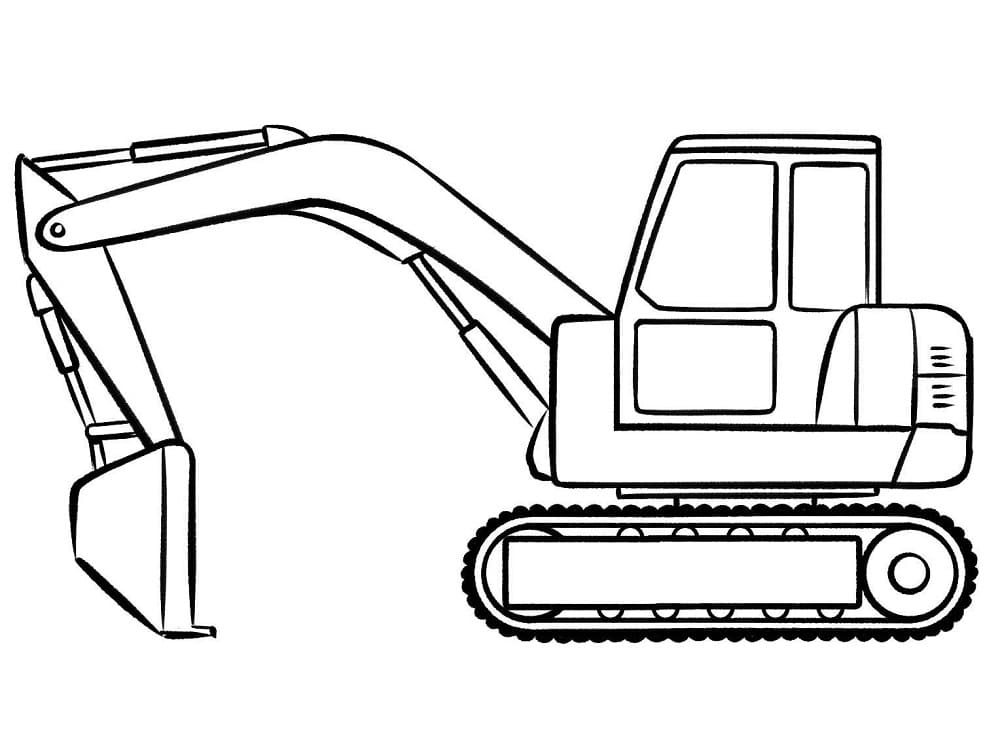 Excavator coloring pages