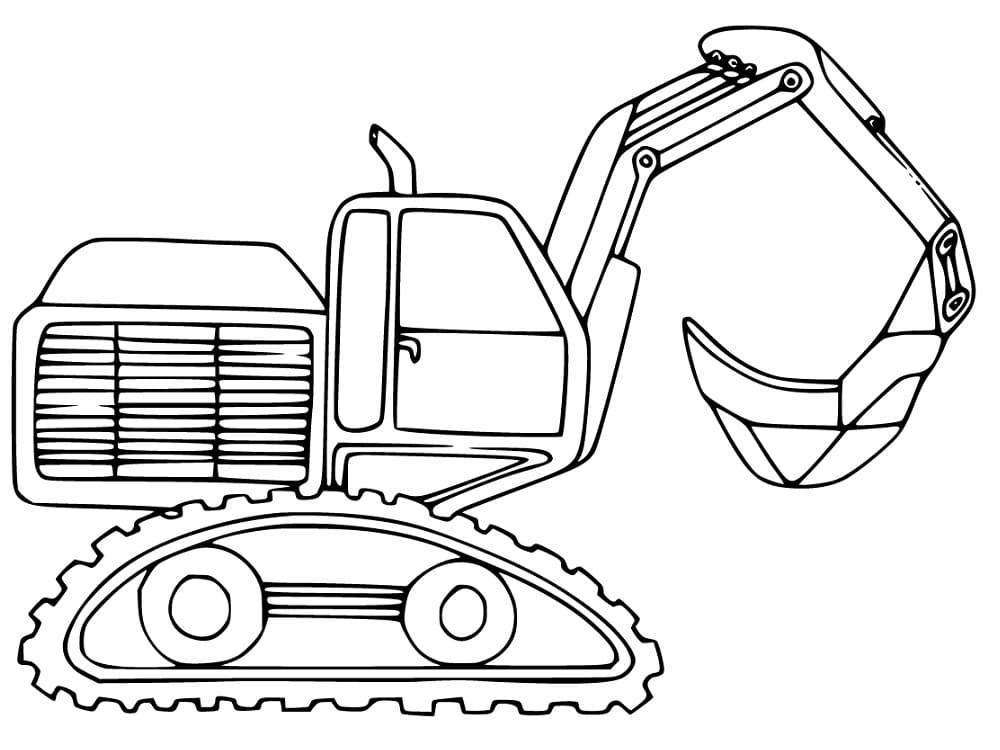 Excavator coloring pages