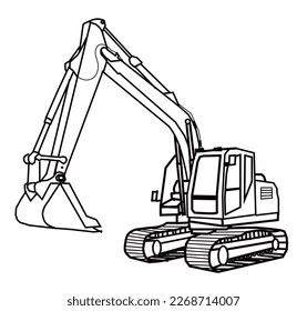 Best excavator coloring page royalty