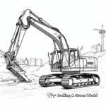 Excavator coloring pages