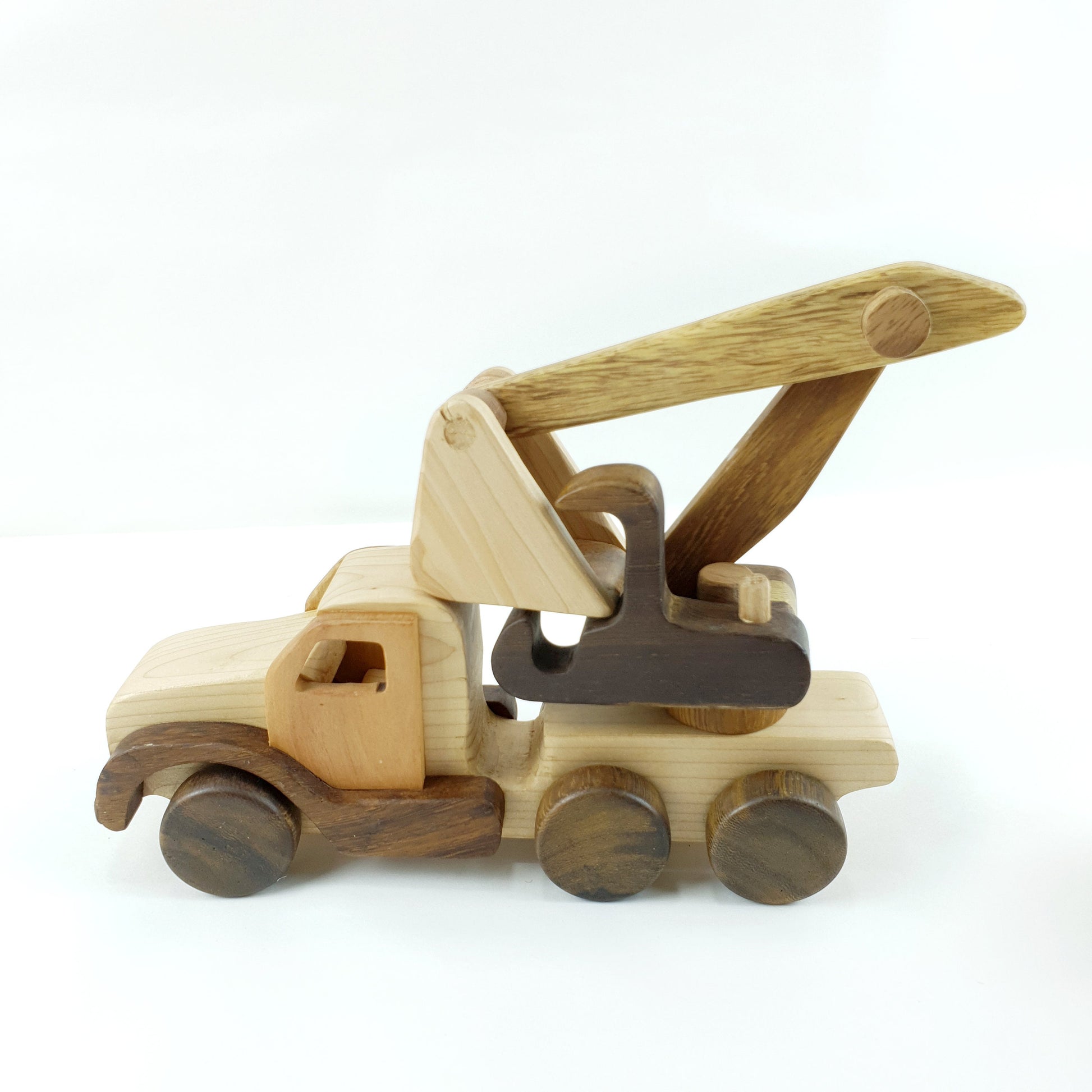 Excavator wooden construction truck toy â lindquist lane