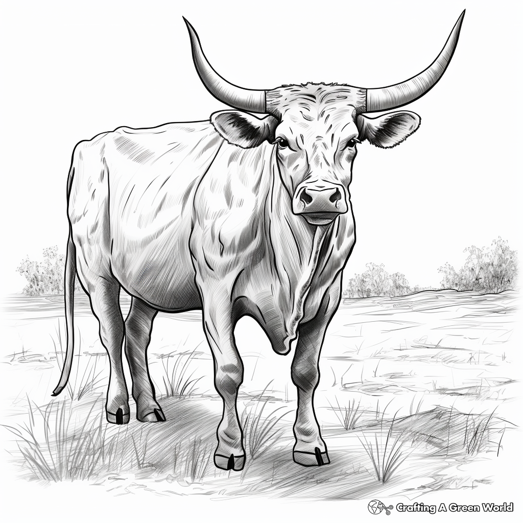 Longhorn coloring pages