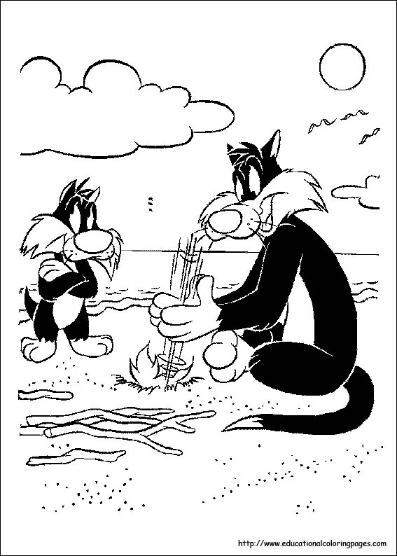 Looney tunes coloring pages free for kids