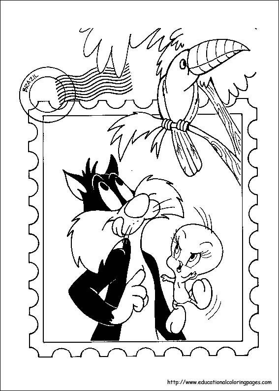 Looney tunes coloring pages free for kids