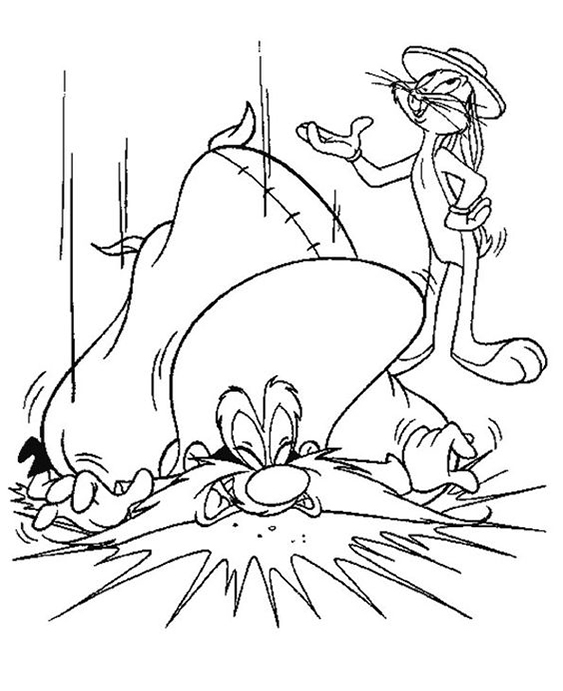 Free easy to print looney tunes coloring pages