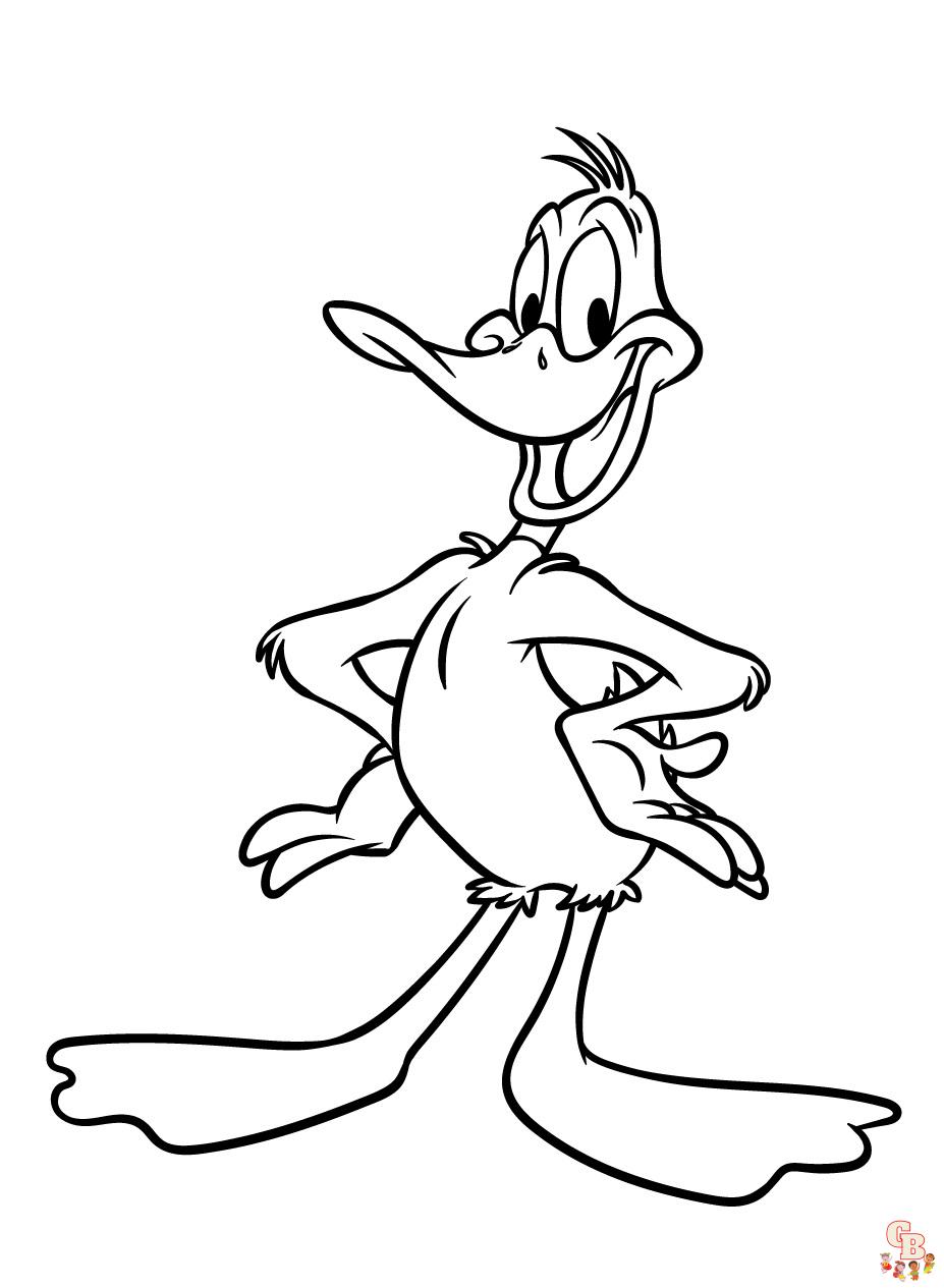 Color your world with daffy duck looney tunes coloring pages