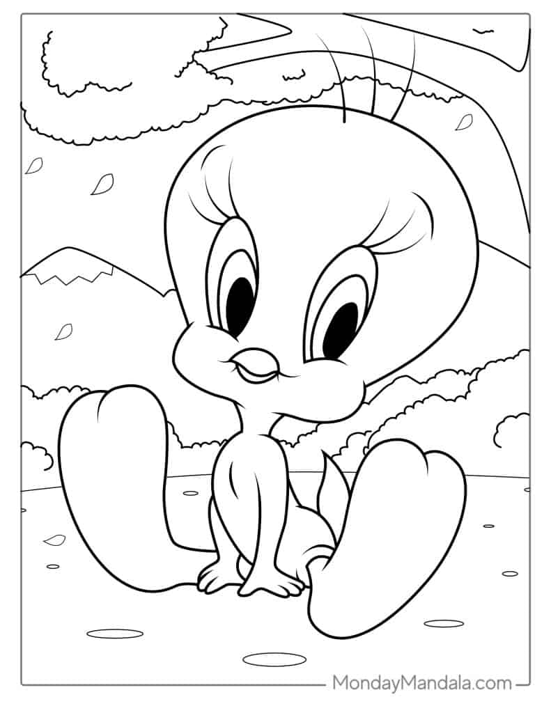 Looney tunes coloring pages free pdf printables